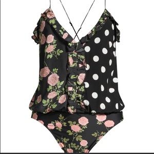 For love and lemons mochi floral and polka dot bodysuit